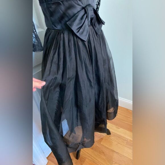 1950s Dior Style Vintage Black Lace Dress - Picture 12 of 13